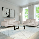 Lucia 3+2 Seater Sofa Set, Ivory Aura Velvet