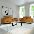 Lucia 3+2 Seater Sofa Set, Mustard Aura Velvet