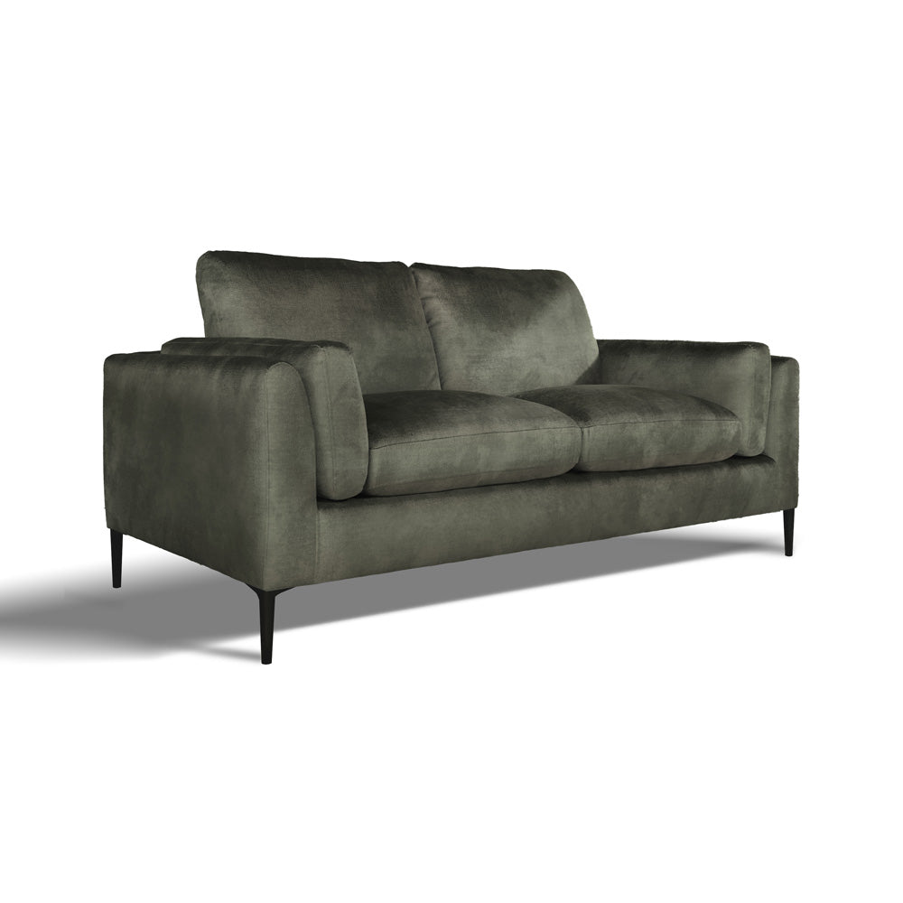 Lucia 2 Seater Sofa, Moss Green Aura Velvet