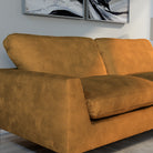 Lexi 2 Seater Sofa, Mustard Aura Velvet