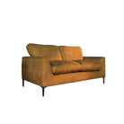 Lexi 2 Seater Sofa, Mustard Aura Velvet