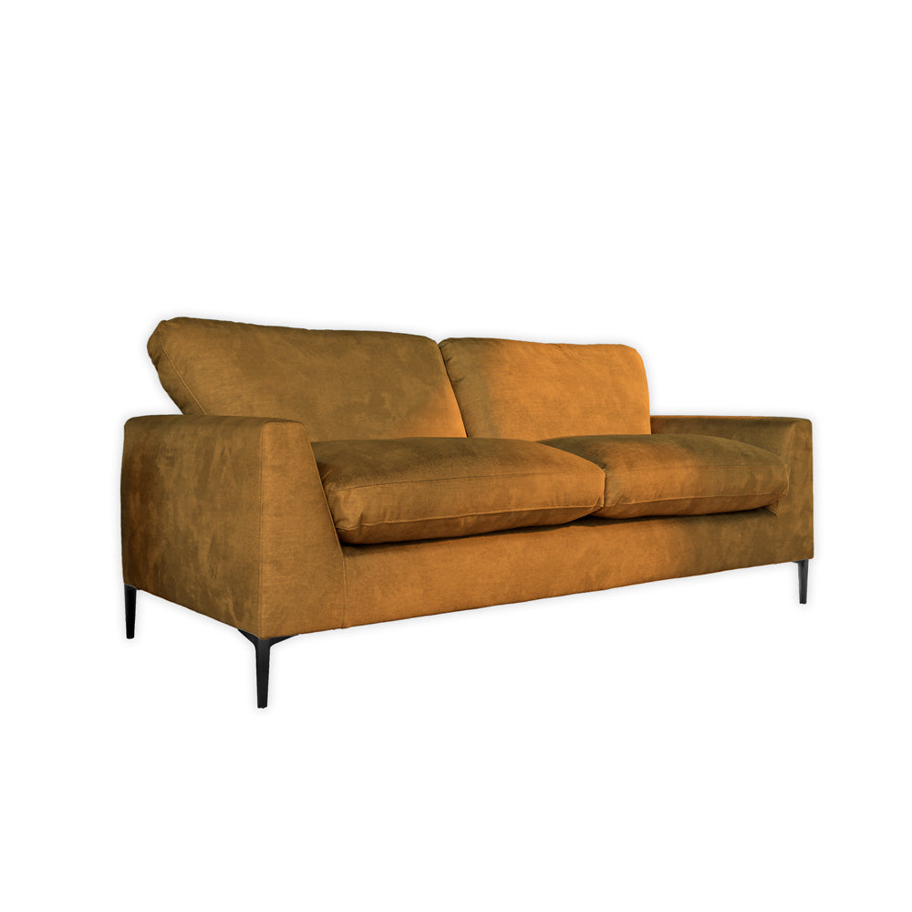 Lexi 3 Seater Sofa, Mustard Aura Velvet